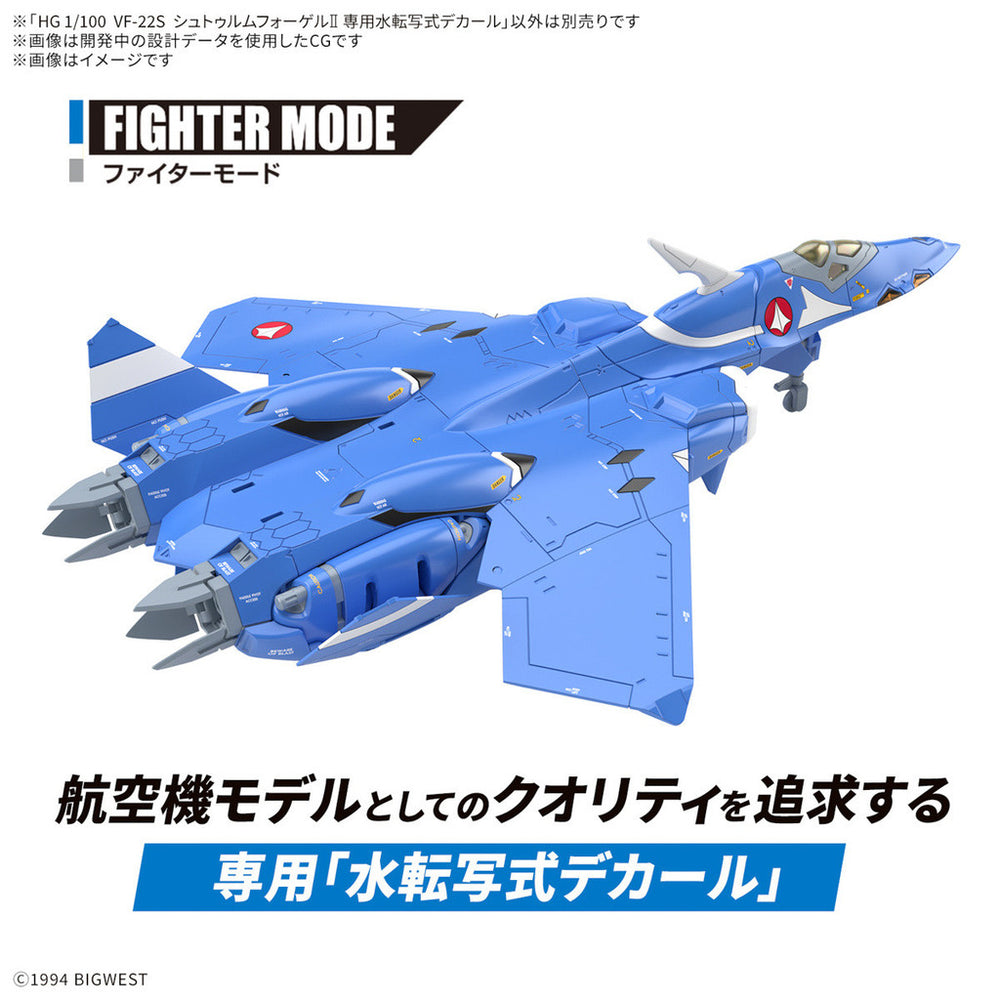 Bandai Spirits 1/100 HG VF-22S Sturmvogel II Water Decals - Model Kits
