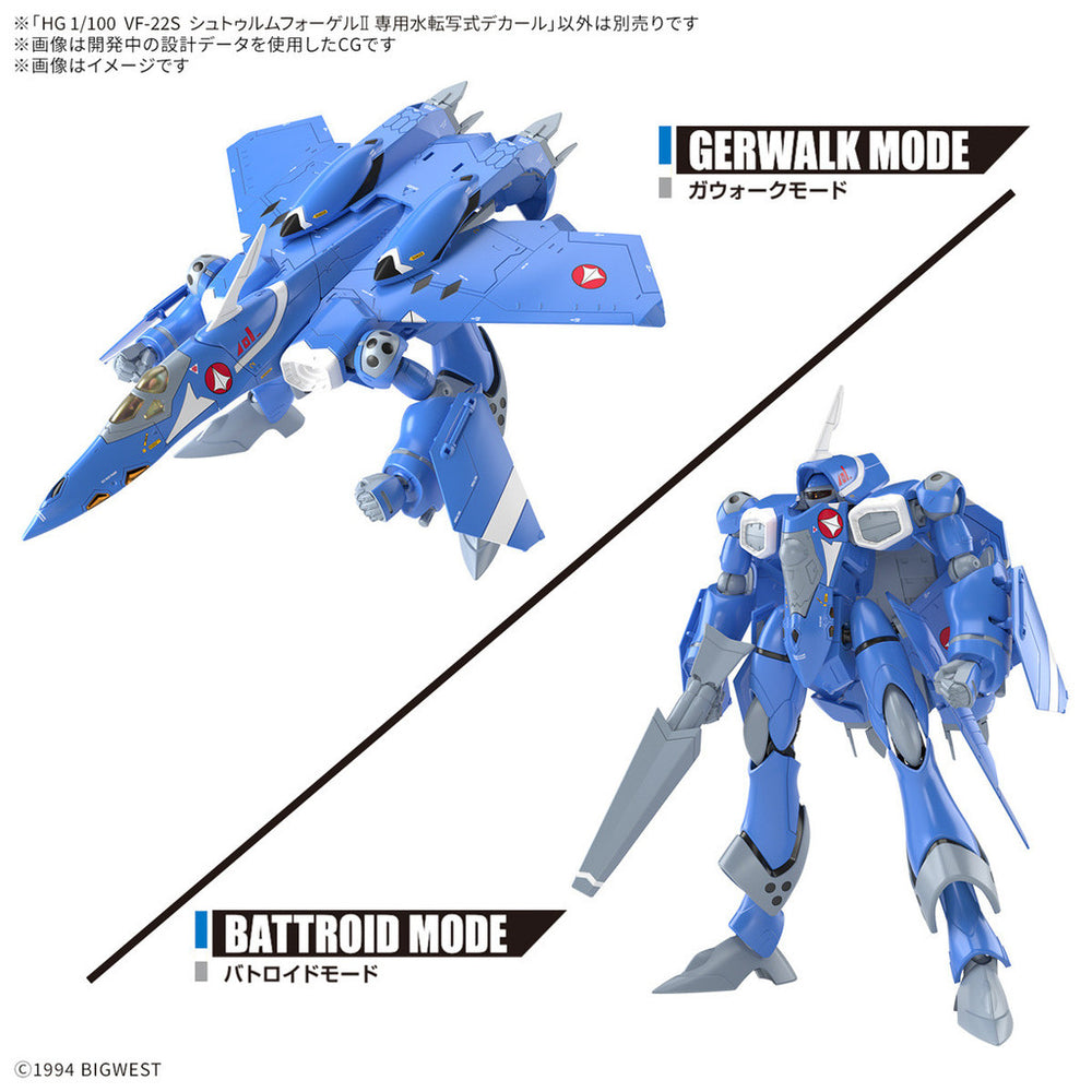 Bandai Spirits 1/100 HG VF-22S Sturmvogel II Water Decals - Model Kits